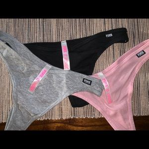 PINK Victoria's Secret Intimates & Sleepwear - VS PINK Cotton Thongs PINK Victoria's Secret Intimates & Sleepwear - VS PINK Cotton Thongs